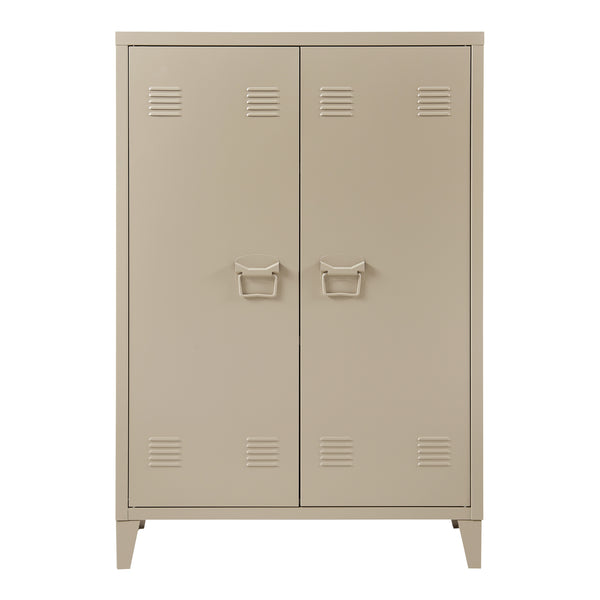 Metalowa szafka Oripää 110x75x33 cm kolor camel [en.casa]