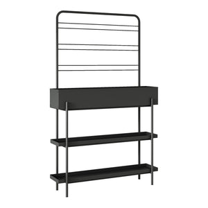 Stojak na rośliny zewnętrzne Aalsmeer metal 154x96x24 cm czarny [casa.pro]