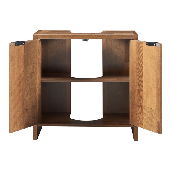 Szafka pod umywalkę Namsskogan 60x60x30cm w dekorze orzecha włoskiego [en.casa]