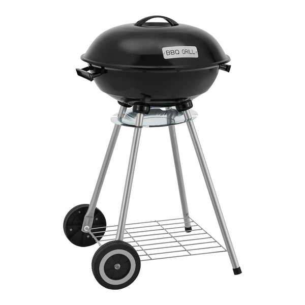 Apricena grill okrągły 80x49x47cm czarny [casa.pro]