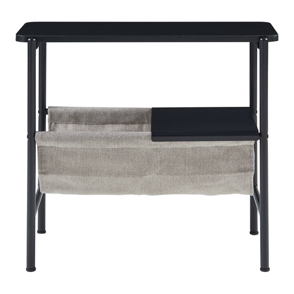 Stolik boczny Samnanger 60x28x53cm czarny [en.casa]