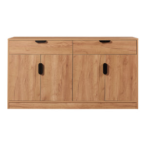 Sideboard Varkaus 75x140x40cm MDF w optyce dębu [en.casa]