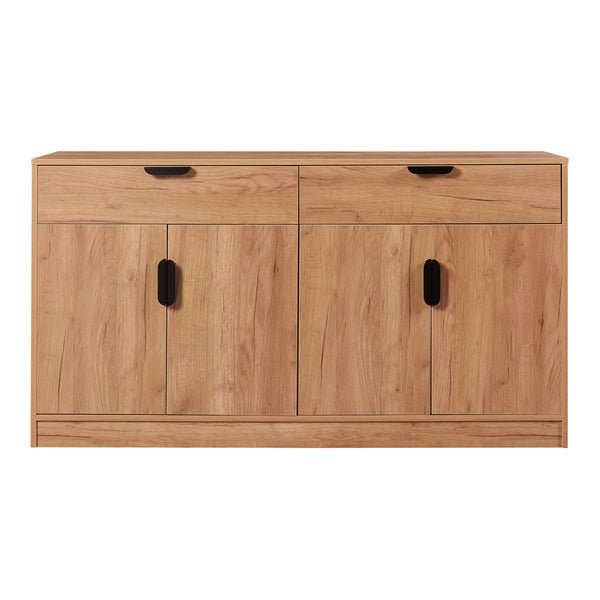 Sideboard Varkaus 75x140x40cm MDF w optyce dębu [en.casa]