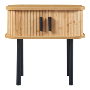 Stolik boczny Tvedestrand 48x30x45 cm kolory drewna/czarny [en.casa]