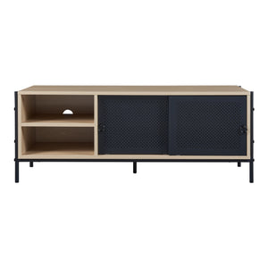 Szafka pod TV Tysnes 120x40x45 cm dąb/czarny [en.casa]