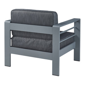 Fotel ogrodowy Avise Aluminium Ciemnoszary [casa.pro]