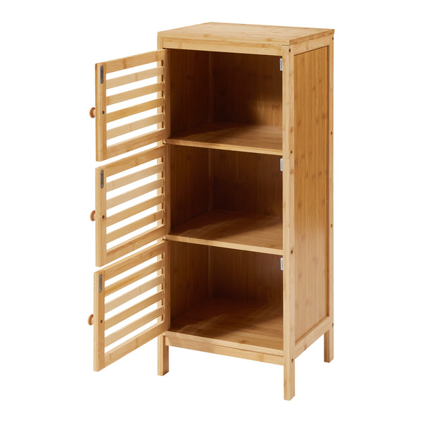 Szafka boczna z 3 drzwiami Ypäjä 82x33x27 cm bambus [en.casa]