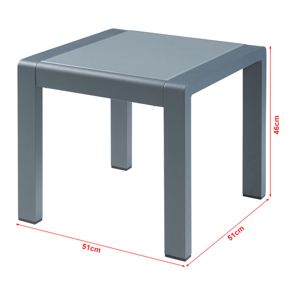 Fotel zewnętrzny ze stolikiem Avise aluminium [casa.pro]