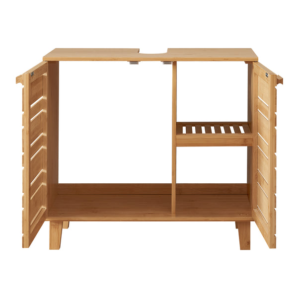 Szafka podumywalkowa Epind 60x66x30 cm z naturalnego bambusa [en.casa]