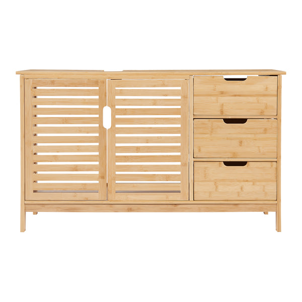 Szafka pod umywalkę Boksereys 60x100x35 cm bambus naturalny [en.casa]