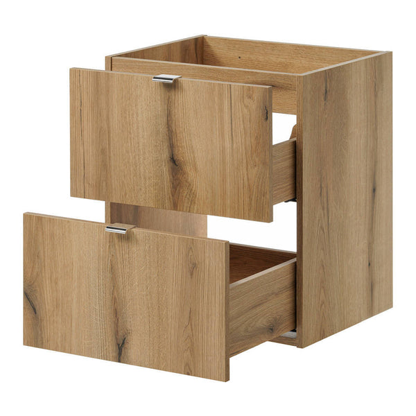 Umywalka Newport 50x57x39 cm z lustrem LED w kolorze dębu [en.casa]