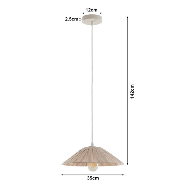 Lampa wisząca Bridge biały/beżowy [lux.pro]