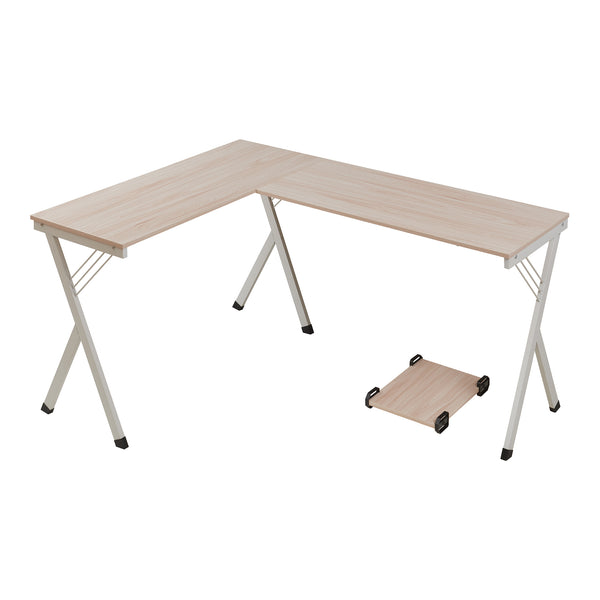 Biurko Tarielarg ze stojakiem na komputer w kształcie litery L 158x120x75 cm dąb [en.casa]