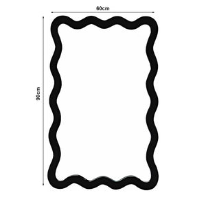 Lustro ścienne Koster 90x60 cm czarne [en.casa]