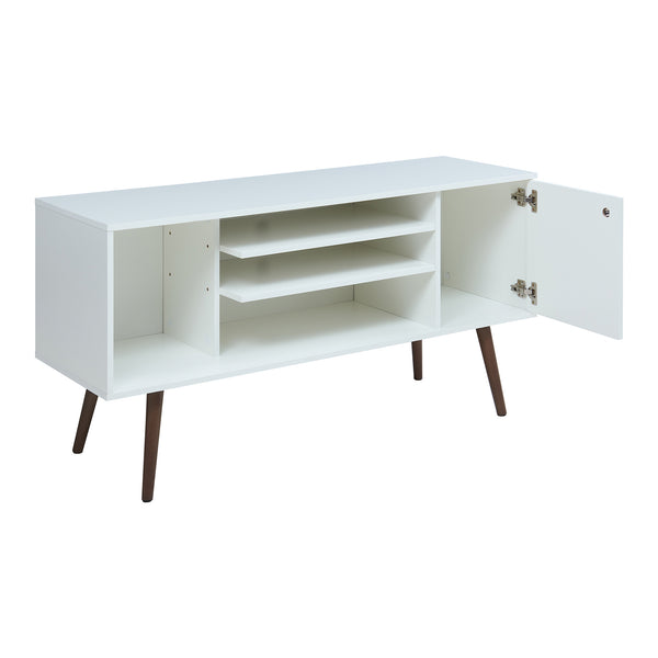 Szafka pod telewizor Vare 130x40x66 cm biała [en.casa]