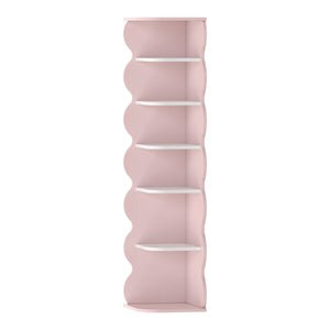 Półka narożna dla dzieci Vestnes 108x27x27 cm Cotton Candy/Biała [en.casa]