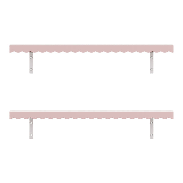 Półka ścienna dla dzieci zestaw 2 Vestnes 80x17x4 cm Cotton Candy [en.casa]