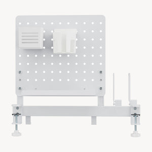 Organizer na biurko Sauda 50x50 cm stalowy biały [en.casa]