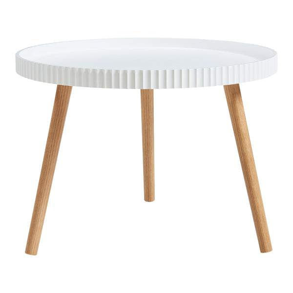 Stolik kawowy Bongard Ø60x45 cm biały [en.casa]