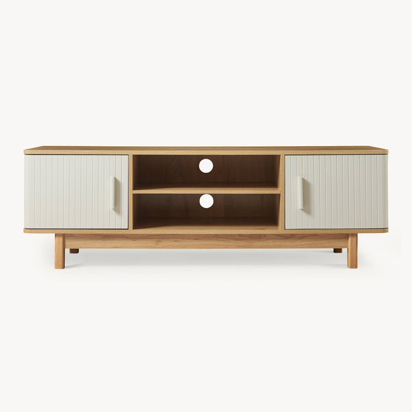 Szafka pod TV Ferrersp z 2 drzwiami 140x40x45 cm dąb/kolory piasku [en.casa]