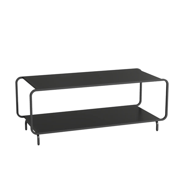 Stolik kawowy Færder 115x50x45 cm stal czarna [en.casa]