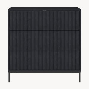 Komoda Nykapin 80x80x40 cm Czarna [en.casa]