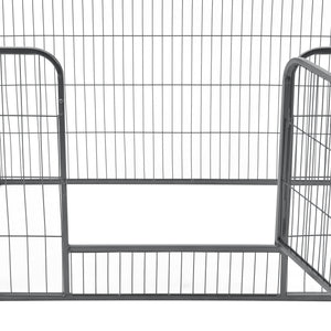 Wybieg dla szczeniąt 125x85x70 cm stalowy srebrny pro.tec