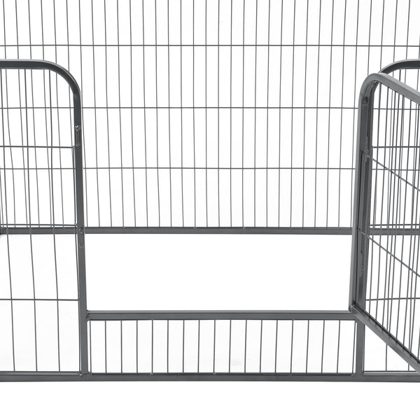 Wybieg dla szczeniąt 125x85x70 cm stalowy srebrny pro.tec