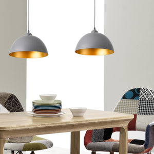 Zestaw 2 lamp wiszących Toulon metal szaro-złoty lux.pro