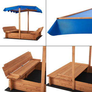 Piaskownica Kellenhusen z dachem 120x120x120cm [en.casa]