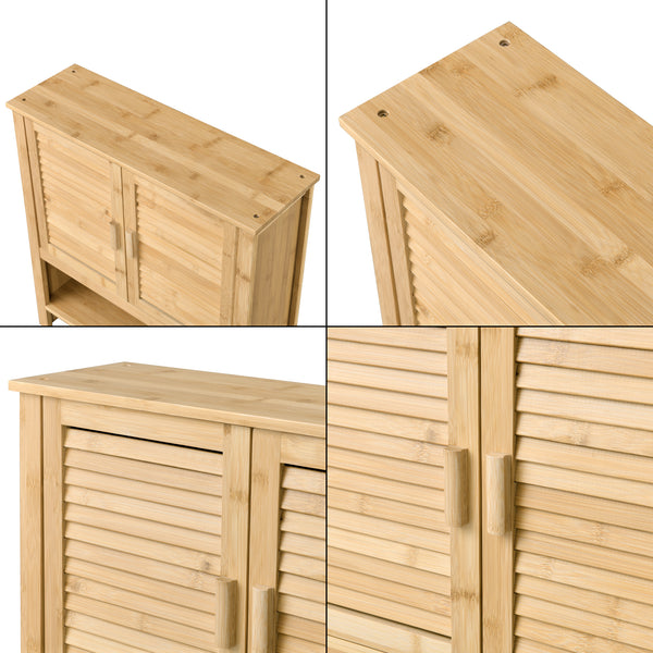 Szafka łazienkowa Tyresö szafka wisząca bambus 66 x 62 x 20 cm [en.casa]