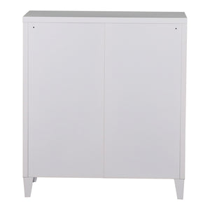 Szafka metalowa Oripää 90x80x33 cm biała [en.casa]