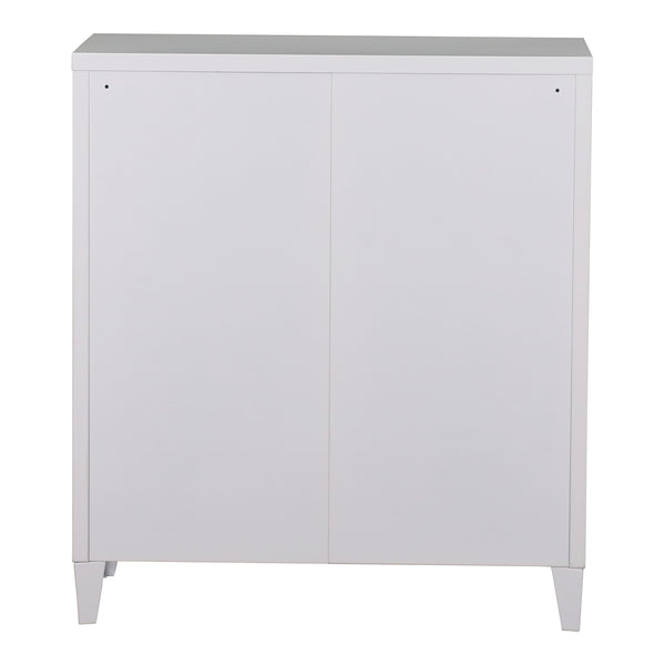 Szafka metalowa Oripää 90x80x33 cm biała [en.casa]