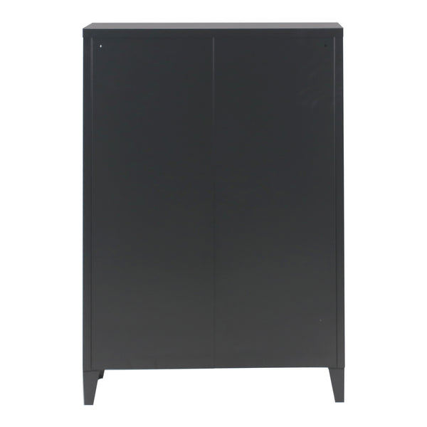 Metalowa szafka Oripää 110x75x33 cm czarna [en.casa]