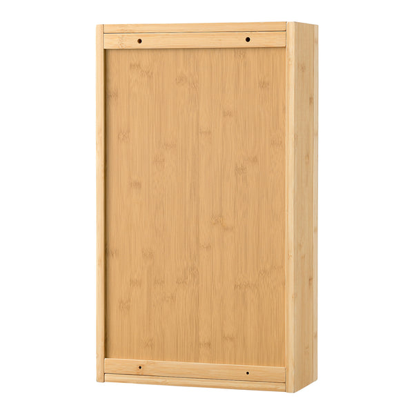 Szafka z lustrem Ikorfat 60,5 x 35 x 14 cm naturalny bambus [en.casa]