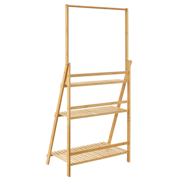Brändö 3-poziomowa drabinka do roślin 144 x 70 x 39,5 cm bambus [en.casa]