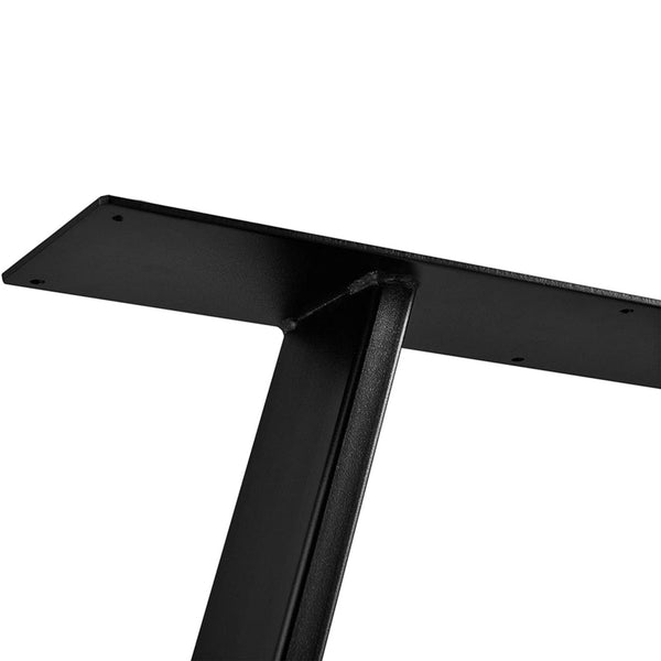 Rama stołu Lyngby zestaw 2 stalowych 72x55cm czarny [en.casa]