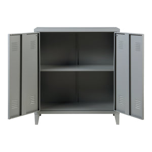 Metalowa szafka Oripää 90x80x33 cm ciemnoszara [en.casa]