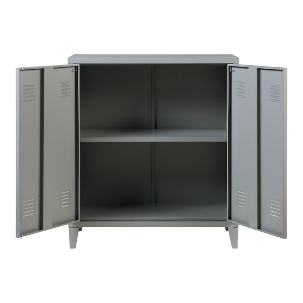 Metalowa szafka Oripää 90x80x33 cm ciemnoszara [en.casa]