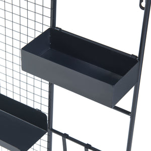 Kratka ścienna Westre 70x60x11cm metalowa czarna [en.casa]