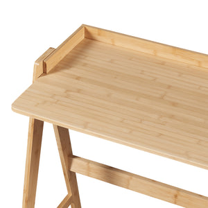 Biurko bambusowe Härryda 107x47x81 cm naturalne [en.casa]