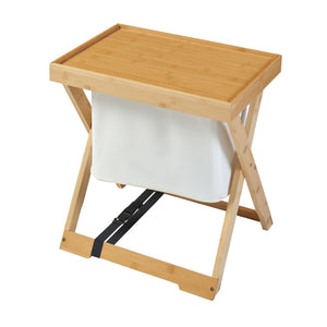Stół piknikowy Hattfjelldal 53x48x32cm bambus [en.casa]