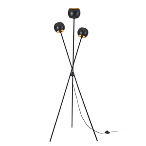 Lampa podłogowa Nykvarn 3-light metal czarna [lux.pro]