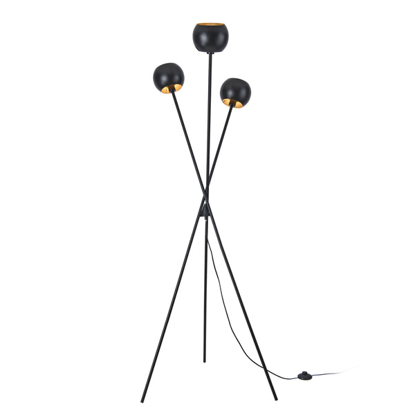 Lampa podłogowa Nykvarn 3-light metal czarna [lux.pro]