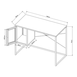 Biurko stalowe Sund 75x100x50 cm szare [en.casa]