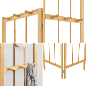 Narożna garderoba Hyllestad 165,5x92x8cm bambus [en.casa]