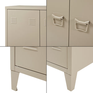 Metalowa szafka Oripää 110x75x33 cm kolor camel [en.casa]