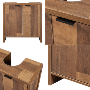 Szafka pod umywalkę Namsskogan 60x60x30cm w dekorze orzecha włoskiego [en.casa]