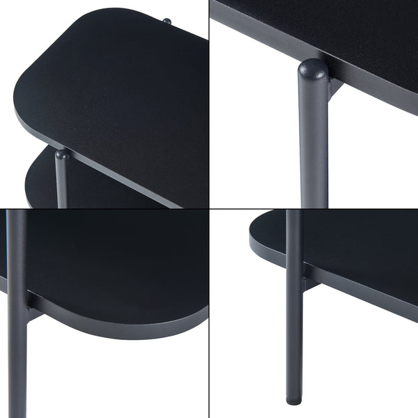 Stolik pod telewizor Samnanger 120x40x45 cm czarny [en.casa]