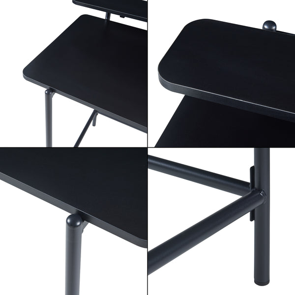 Biurko Samnanger 120x55x88 cm Czarny [en.casa]